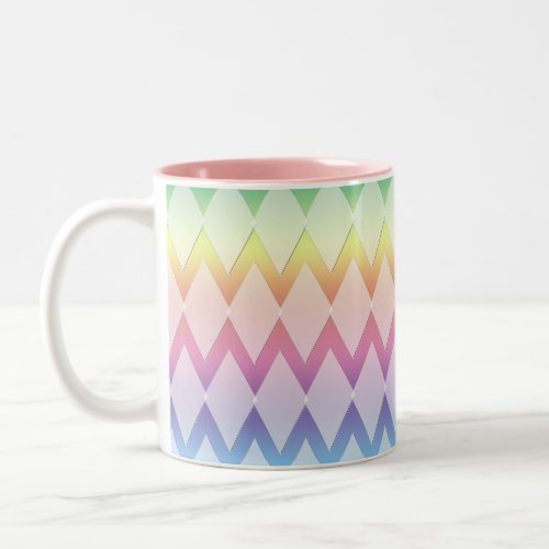 Mug _ Diamond Pattern on Rainbow Colors