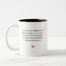 Mug Differences quote Audre Lorde / WWC Logo