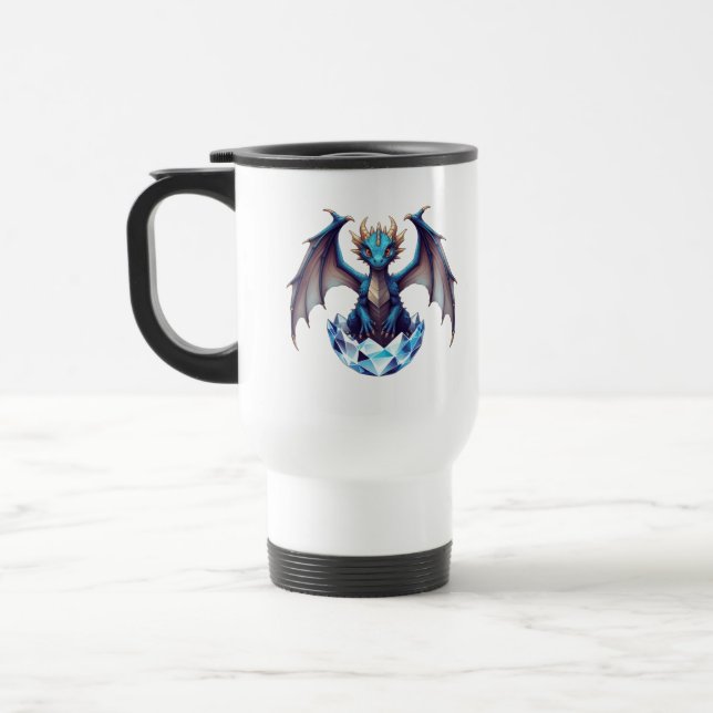 Mug Dragon hatchling emerging from crystal egg (Left)