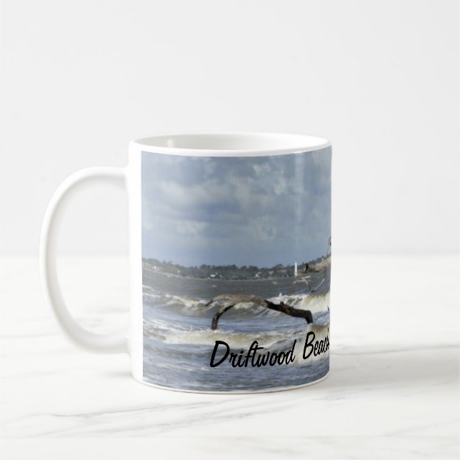 Mug Driftwood Beach Jekyll Island GA resort custom (Left)