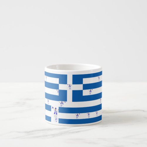 Mug Espresso  Greek Flag with Evzones