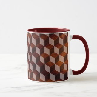 Mug - Faux inlaid wood