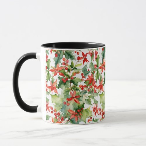 Mug Festive Mistletoe Watercolor Combo Mug