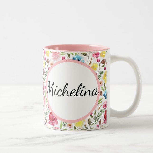 Mug Floral Personalized (Right)