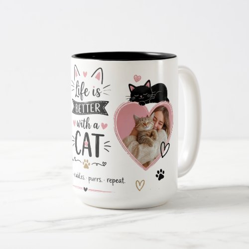 Mug For Cat Lovers With Custom Photos