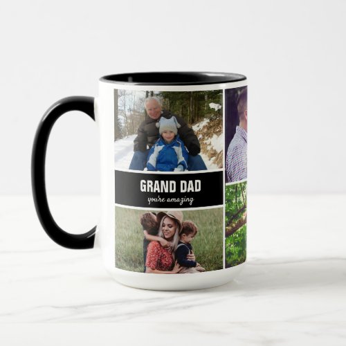 Mug for Grand dad family Photo Collage