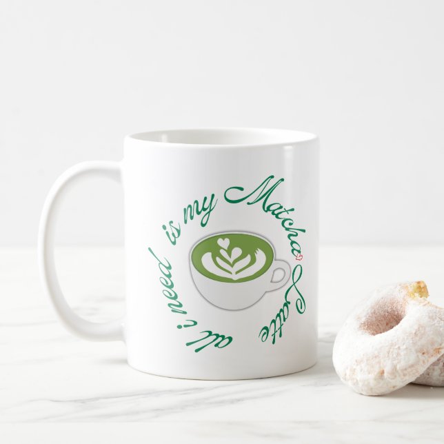 Mug GIFT, Matcha lover gift , matcha mug gift (With Donut)