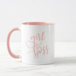 Mug Girl Boss<br><div class="desc">Mug created for all the girls heads and enterprisers!
Done Lettering by hand for a true Girl Boss!</div>