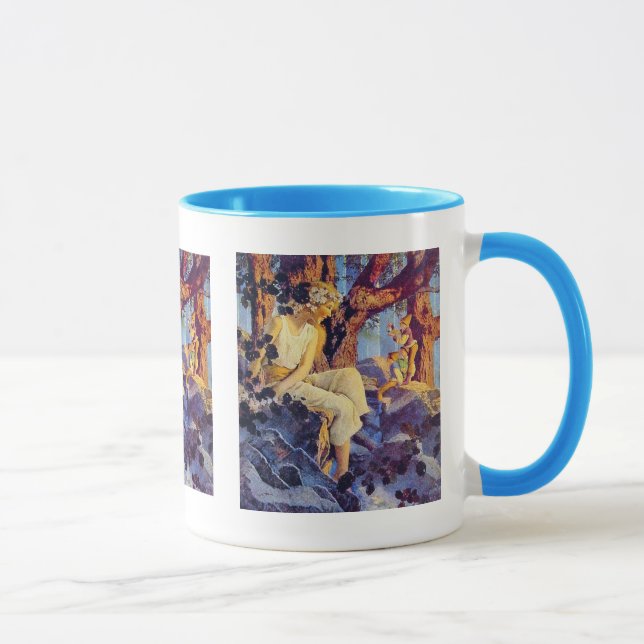 Mug:  Girl with Elves - by Maxfield Parrish Mug (Right)
