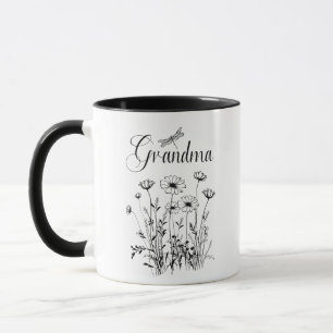 Mug - Grandma Wildflower Dragonfly