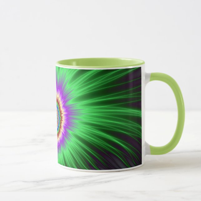 Mug  Green Star Burst (Right)