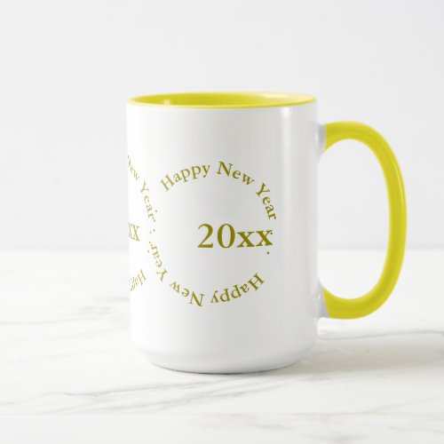 Mug _ Happy New Year with Date golden