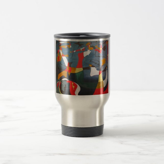 Mug-Hirondelle Amour (Joan Miro) (1934) Travel Mug (Center)