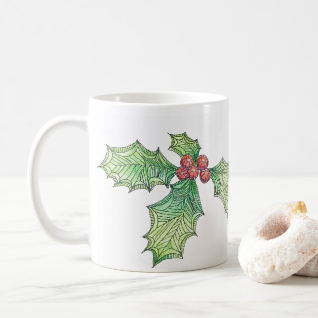 Mug - Holly Color Sketch (With Donut)