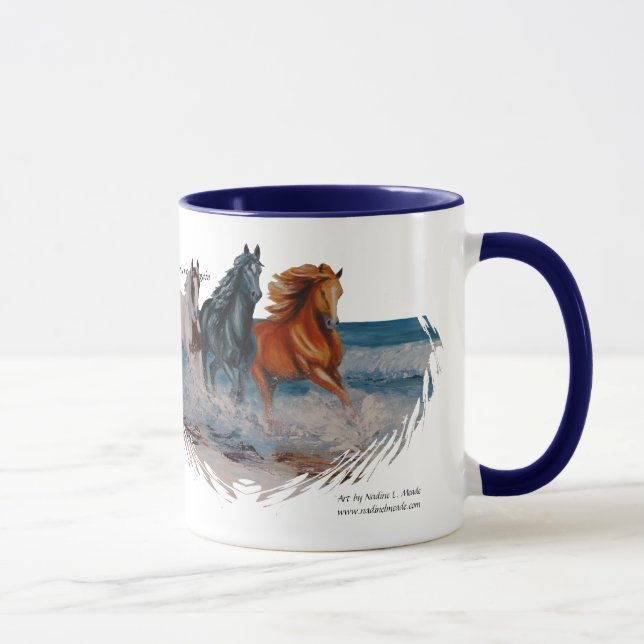 Mug, Horses in the surf II Mug (Right)