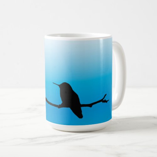 Mug _ Hummingbird Silhouette on Blue