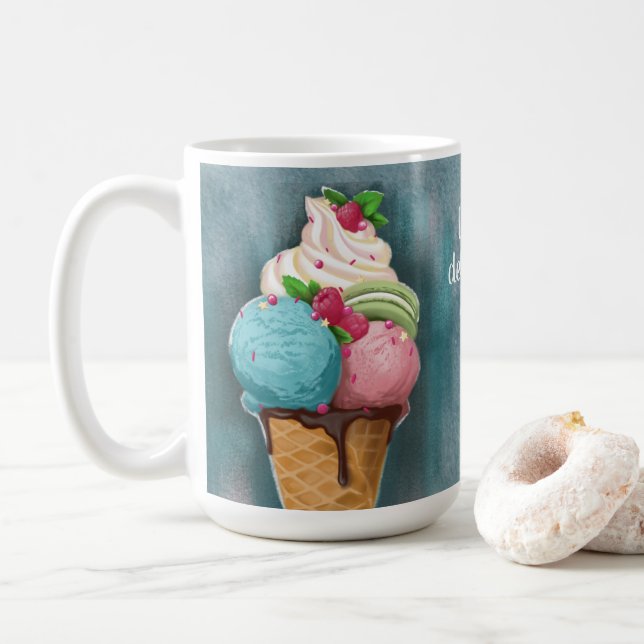 Mug Ice Cream (With Donut)