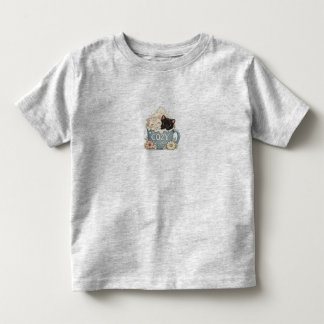  Mug Illustration T-ShirtCute Cats in Cozy Coffee Toddler T-shirt