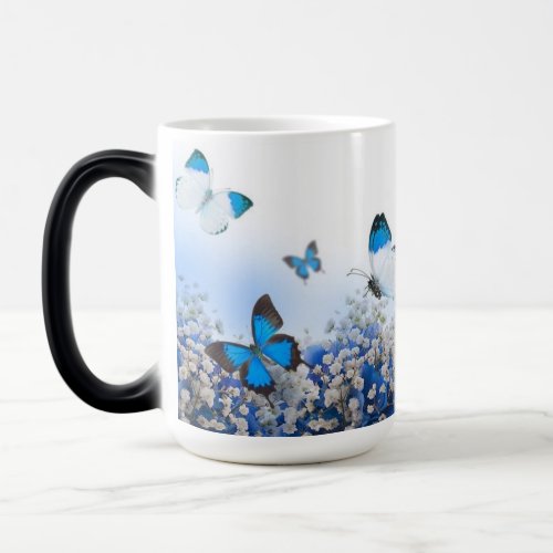 Mug In Garden Style with Butterfly Elegance 