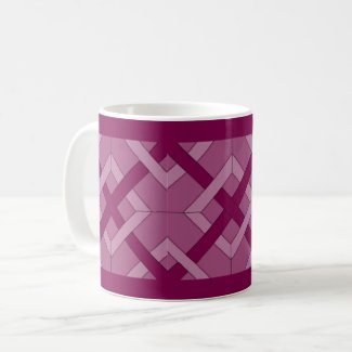 Mug - Interwoven Diamonds in Purples