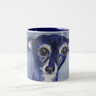 Mug, Italian Greyhound Dog Art Two-Tone Coffee Mug