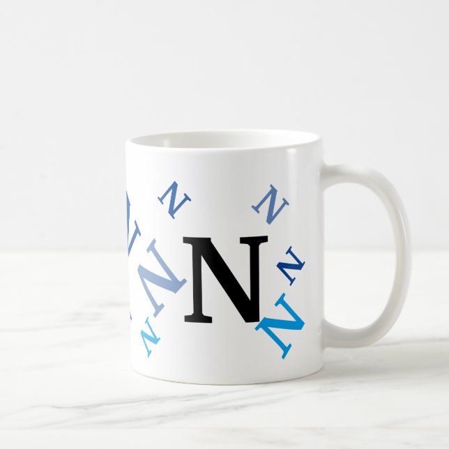 Mug - Jumbled Letters in Blue (Right)
