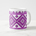 Mug Jumbo Ukrainian Purple Embroidery at Zazzle