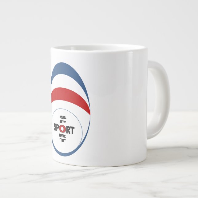 MUG JUMBO WHITE SPORT (Front Right)