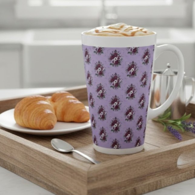Mug Latte Bouquet de Violettes (Creator Uploaded)
