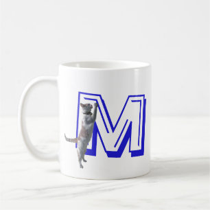 Mug - Letter M with Cat and Name