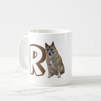 Mug - Letter R Large Dog and Name | Zazzle