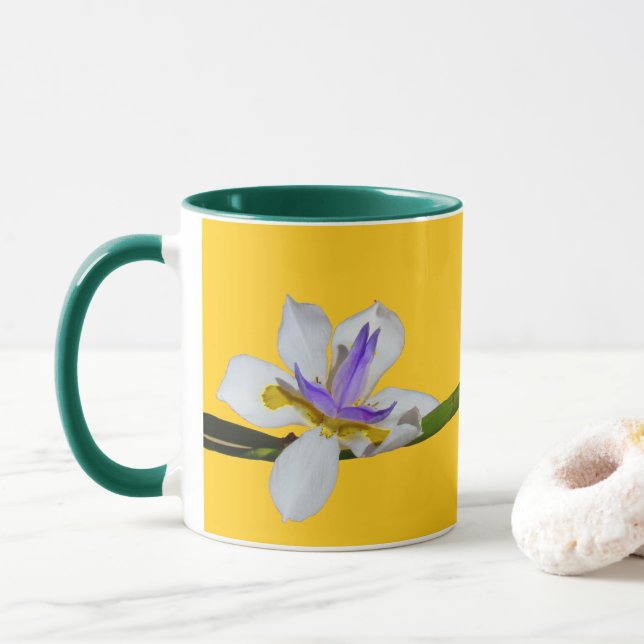Mug - Lily Pair on Yellow (With Donut)