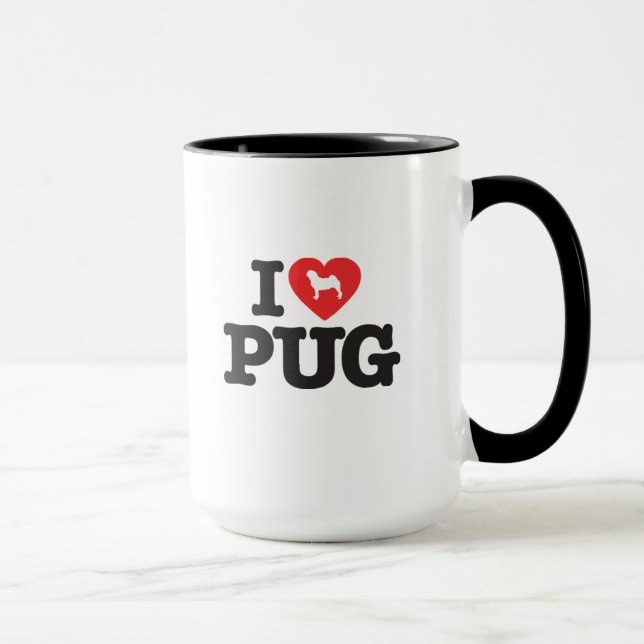 Mug Love Pugs (Right)