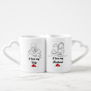 Mug Lover's Delight: I Love My Husband and Wife