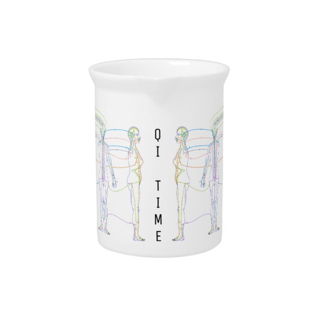 Mug Magic Qi Time, Chinese Medicine Meridians Beverage Pitcher (Front)