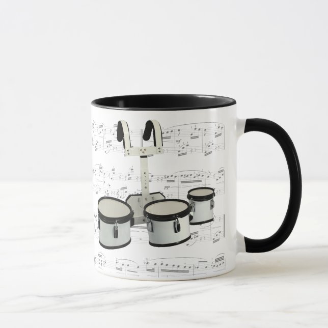 Mug - Marching Drums with sheet music (Right)