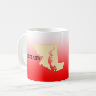 Mug - Maryland State Map with City