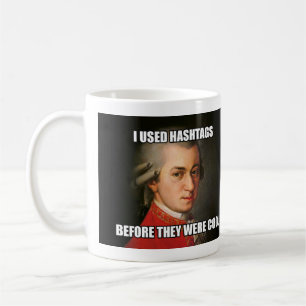 Mug: "Meme" - Mozart Hashtags Coffee Mug