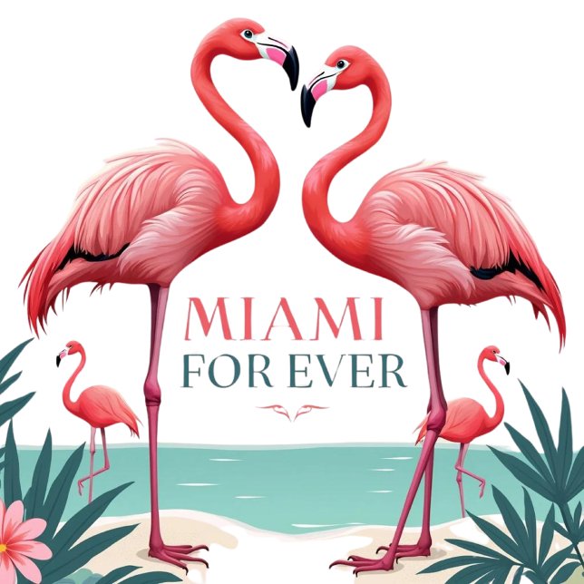 Mug Miami - Pink flamingos and tropical palm trees (Creator Uploaded)