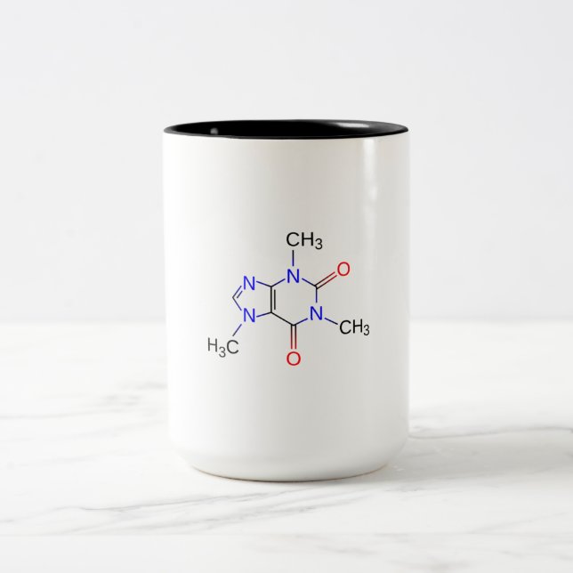 Mug molecule of the caffeine (Center)
