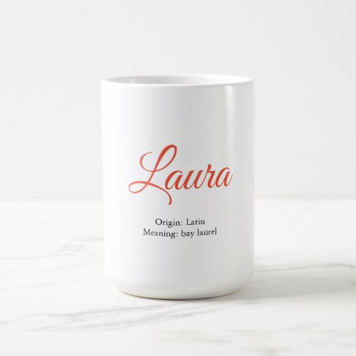 Mug Name Laura with origin and meaning 