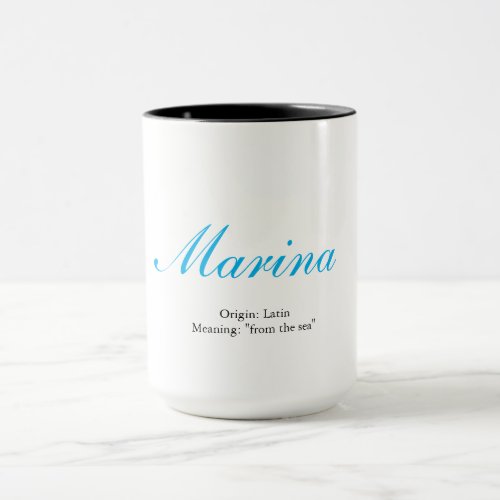 Mug Name Marina with origin and meaning