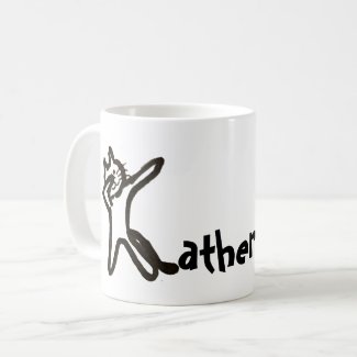 Mug - Name with Initial Cat Letter K