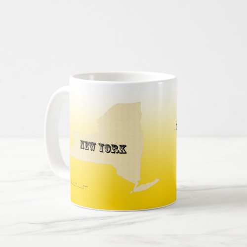 Mug _ New York State Map with City