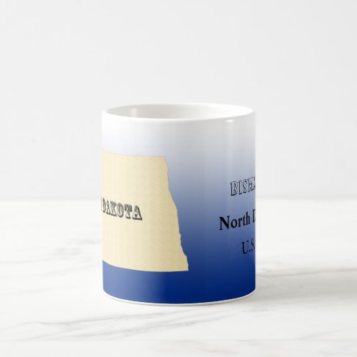 Mug _ North Dakota State Map with City