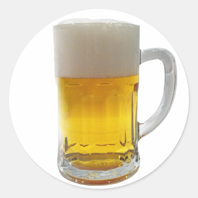 Mug of Beer Classic Round Sticker (Front)
