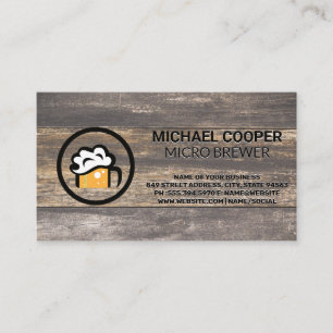 Mug of Beer Glass Brewery Business Card