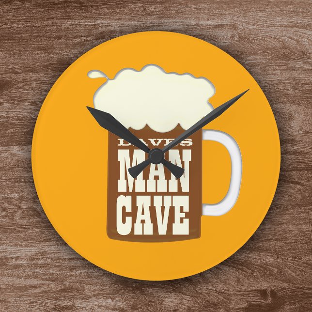 Mug Of Beer Man Cave Square Wall Clock (Creator Uploaded)