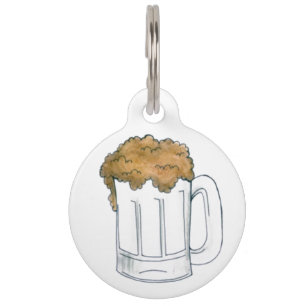 Mug of Beer Personalized Pet Oktoberfest Ale Pet Name Tag