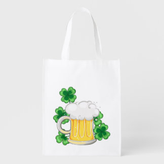 Mug of  beer. Saint Patricks Day Grocery Bag